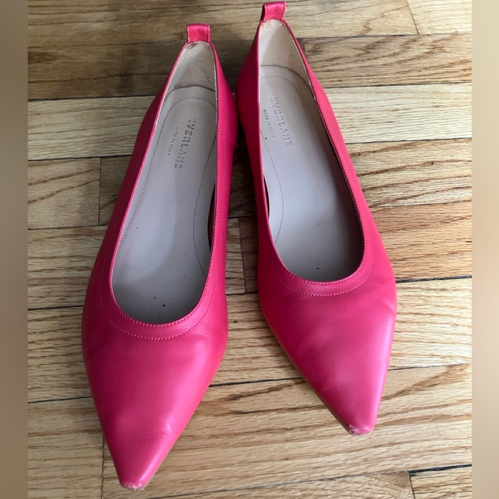 Everlane red pointed toe flats